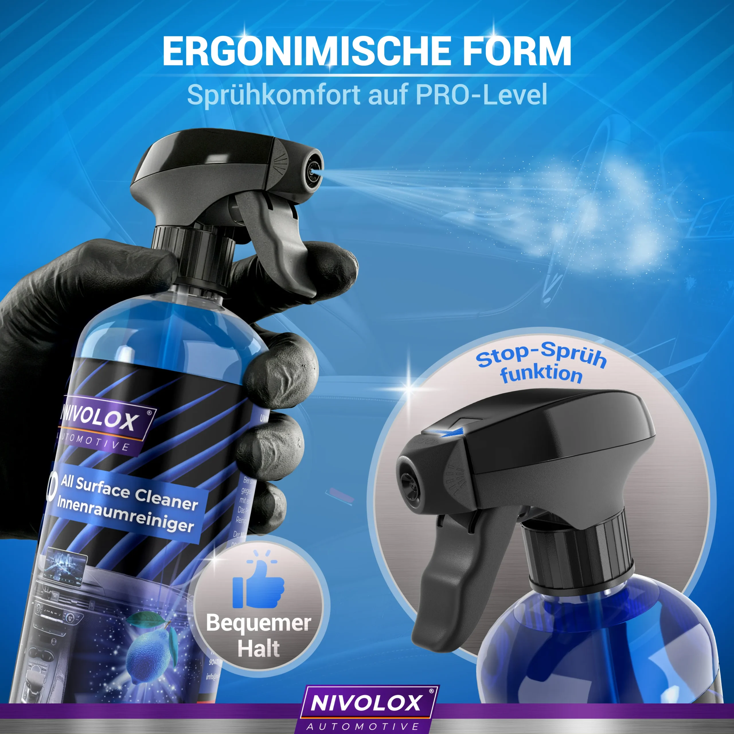 NIVOLOX® ASC Auto Innenreiniger Set (750ml) – Bild 6